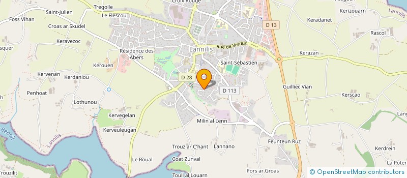 localisation de l'entreprise MADAME VALERIE GUICHARD  LANNILIS