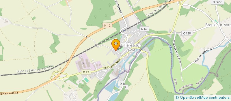 localisation de l'entreprise MADAME VALERIE GUILBERT  TILLIERES-SUR-AVRE