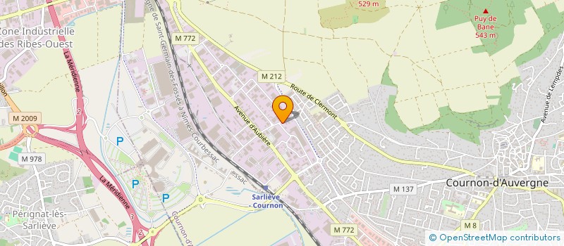 localisation de l'entreprise MADAME VALERIE GUILLAUMONT  COURNON-D'AUVERGNE