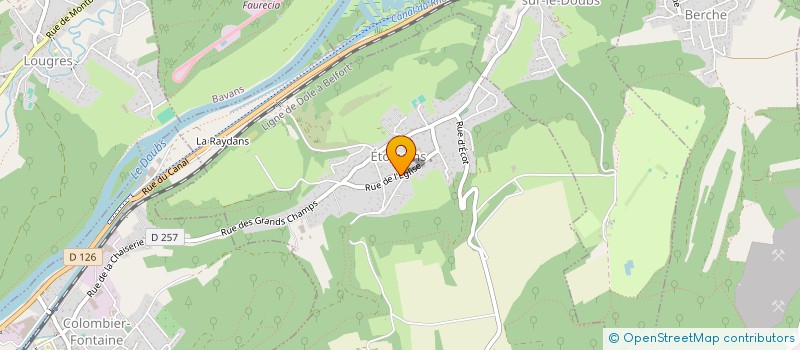 localisation de l'entreprise MADAME VALERIE GUYOT  ETOUVANS