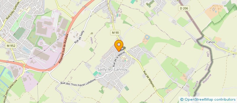 localisation de l'entreprise MADAME VALERIE HENNART  SAILLY-LEZ-LANNOY