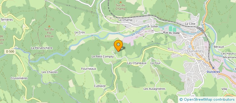 localisation de l'entreprise MADAME VALERIE HENRIOUD  DUNIERES