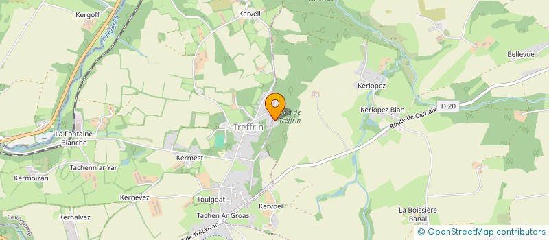 localisation de l'entreprise MADAME VALERIE HUELLOU  TREBRIVAN