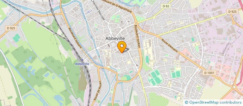 localisation de l'entreprise MADAME VALERIE HUGONNARD-ROCHE à ABBEVILLE