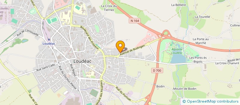 localisation de l'entreprise MADAME VALERIE HUITEL à LOUDEAC