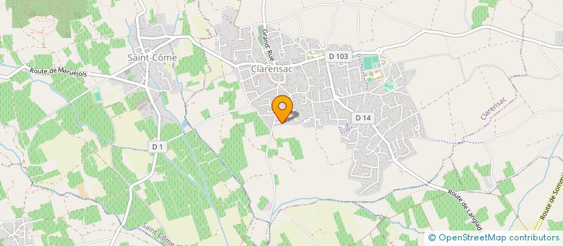 localisation de l'entreprise MADAME VALERIE IBANEZ  CLARENSAC