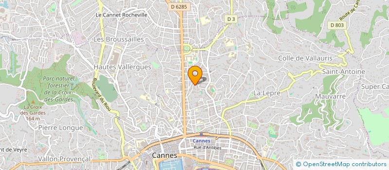 localisation de l'entreprise MADAME VALERIE JEANNE MONTEIL à CANNES