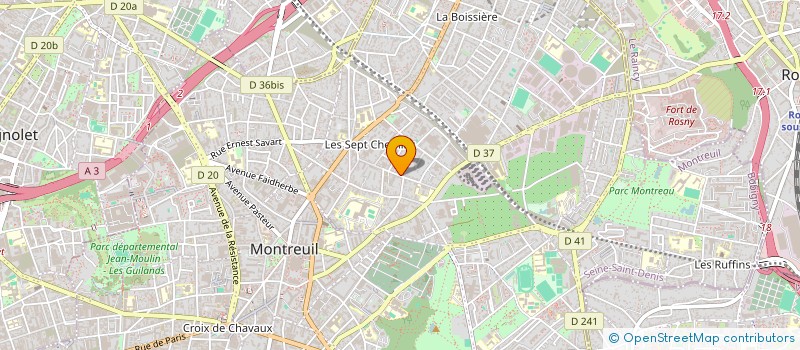 localisation de l'entreprise MADAME VALERIE JOLY à MONTREUIL
