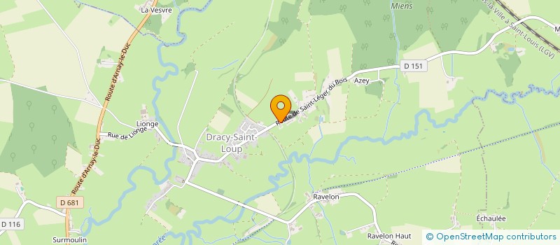 localisation de l'entreprise MADAME VALERIE JOUILLOUX  DRACY-SAINT-LOUP