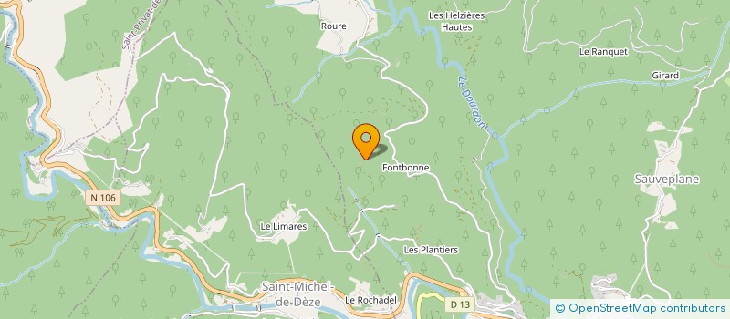 localisation de l'entreprise MADAME VALERIE LABROSSE  VENTALON EN CEVENNES