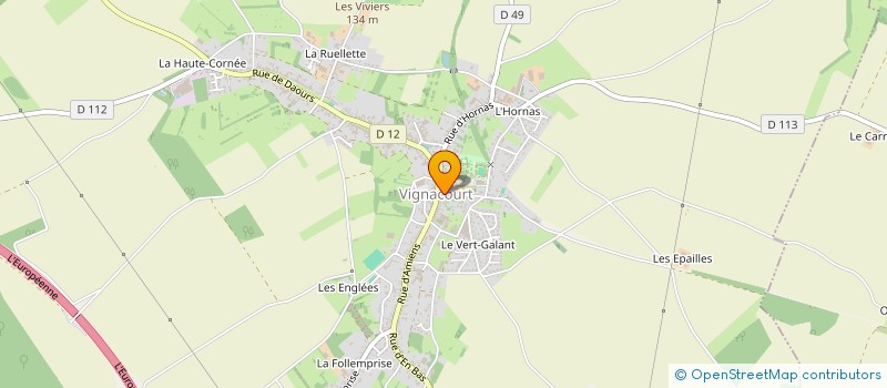 localisation de l'entreprise MADAME VALERIE LAGUE à VIGNACOURT