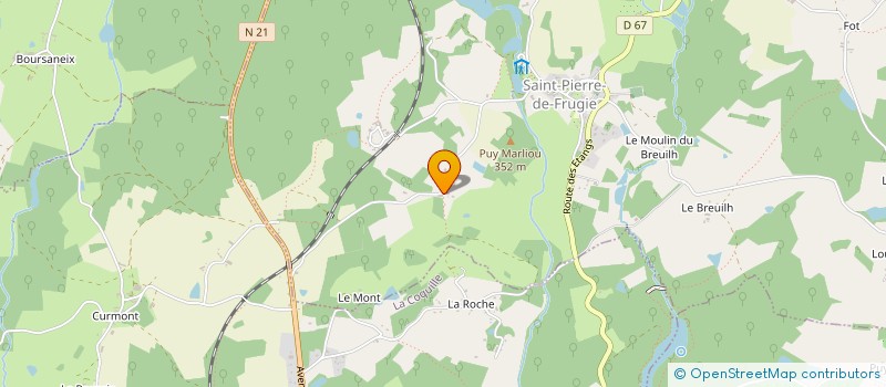 localisation de l'entreprise MADAME VALERIE LAPEYRONNIE  SAINT-PIERRE-DE-FRUGIE