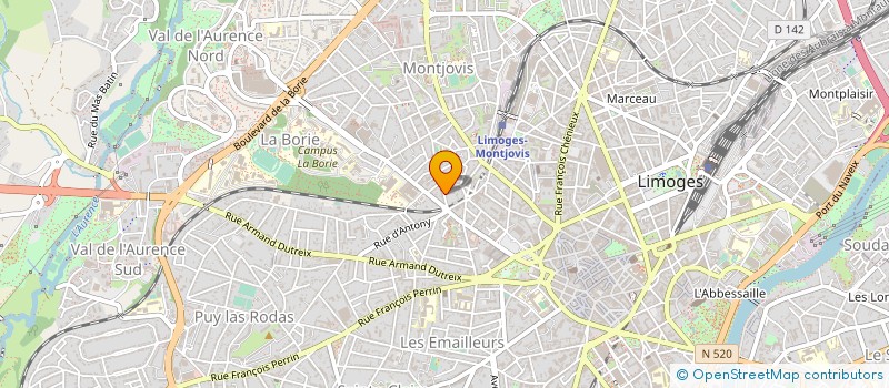 localisation de l'entreprise MADAME VALERIE LAPLAUD à LIMOGES