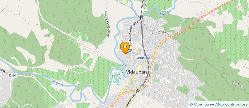 localisation de l'entreprise MADAME VALERIE LATASTE  VIDAUBAN