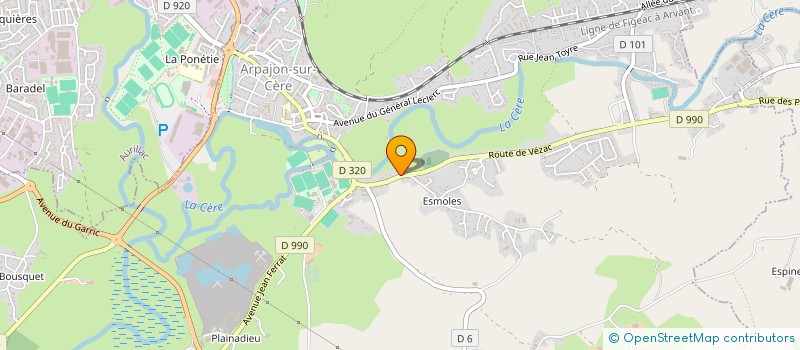 localisation de l'entreprise MADAME VALERIE LAVERGNE à ARPAJON-SUR-CERE