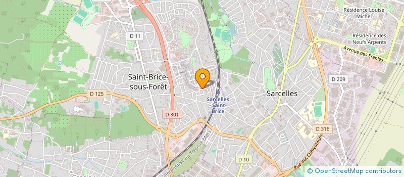 localisation de l'entreprise MADAME VALERIE LE BONHOMME  SAINT-BRICE-SOUS-FORET