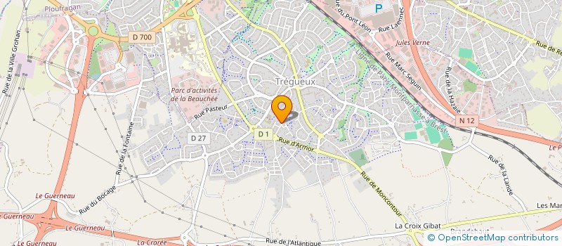 localisation de l'entreprise MADAME VALERIE LE BOUCHER  TREGUEUX