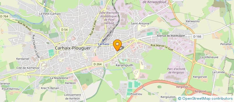 localisation de l'entreprise MADAME VALERIE LE BRAS à CARHAIX-PLOUGUER