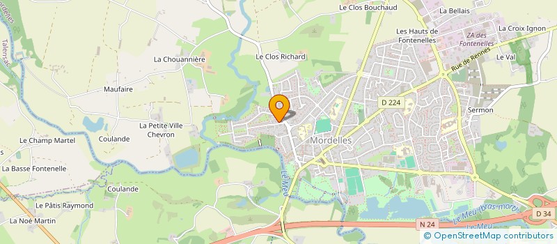 localisation de l'entreprise MADAME VALERIE LE CAIER  MORDELLES