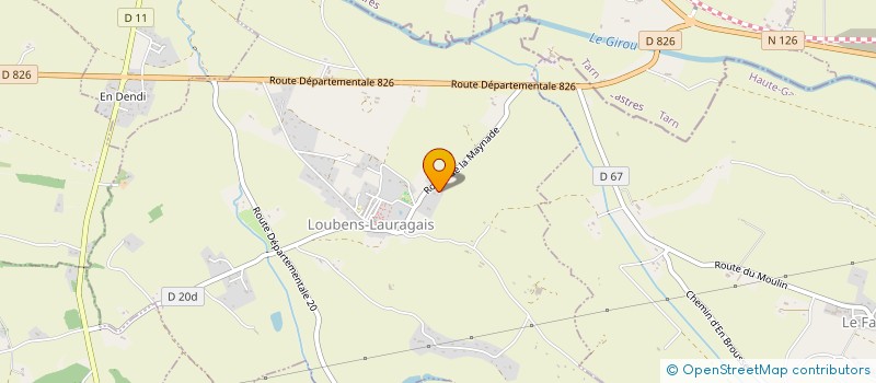 localisation de l'entreprise MADAME VALERIE LE LEA  LOUBENS-LAURAGAIS