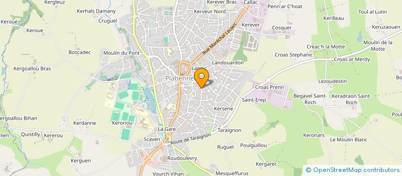 localisation de l'entreprise MADAME VALERIE LE MOAL  PLABENNEC