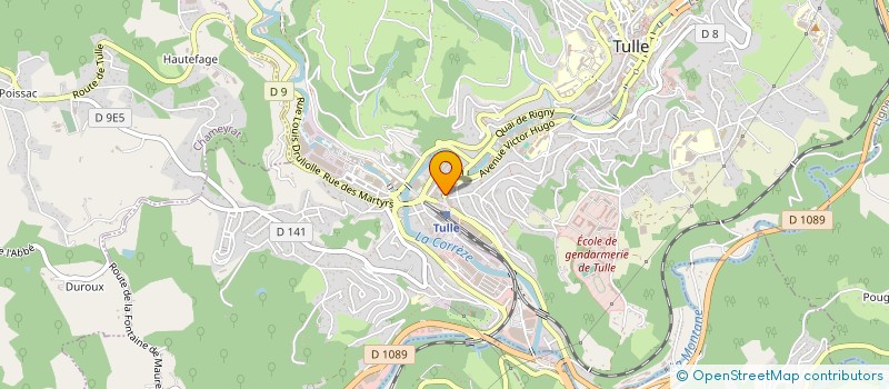 localisation de l'entreprise MADAME VALERIE LE TOQUIN  TULLE