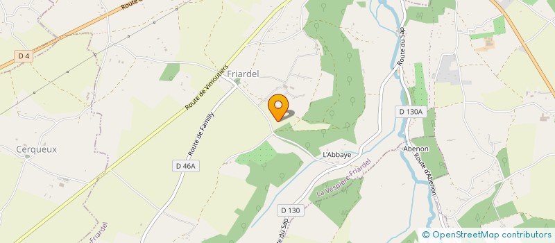 localisation de l'entreprise MADAME VALERIE LECACHE  LA VESPIERE-FRIARDEL