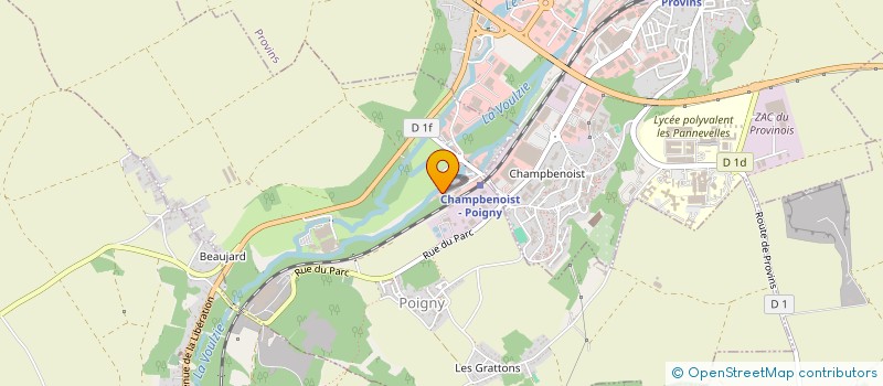 localisation de l'entreprise MADAME VALERIE LENFANT  POIGNY