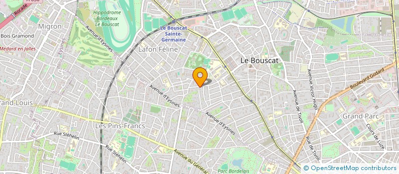 localisation de l'entreprise MADAME VALERIE LEROUX à LE BOUSCAT