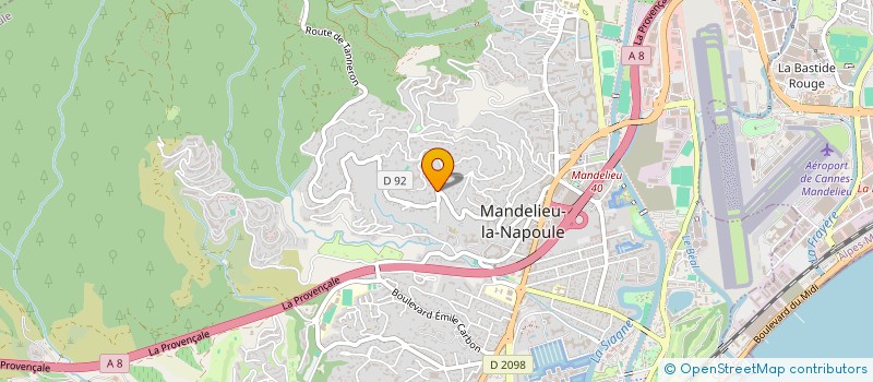 localisation de l'entreprise MADAME VALERIE LESAUVAGE à MANDELIEU-LA-NAPOULE
