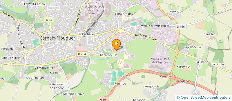 localisation de l'entreprise MADAME VALERIE LUCAS à CARHAIX-PLOUGUER