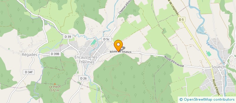 localisation de l'entreprise MADAME VALERIE MANSE  ENCAUSSE-LES-THERMES