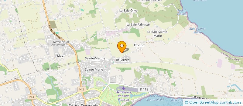 localisation de l'entreprise MADAME VALERIE MARTINEZ  SAINT-FRANCOIS