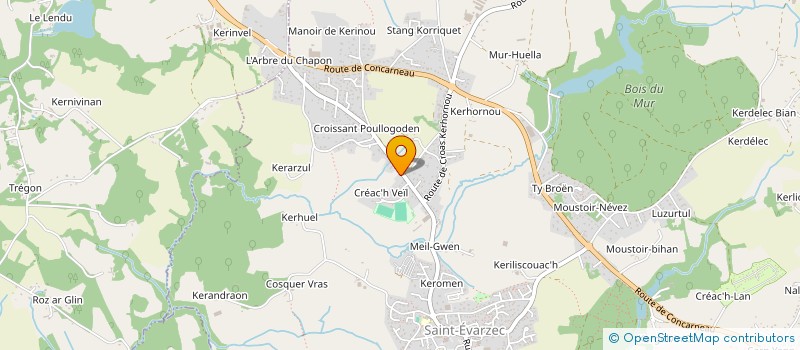 localisation de l'entreprise MADAME VALERIE MASSIEUX-SCHAUB  SAINT-EVARZEC