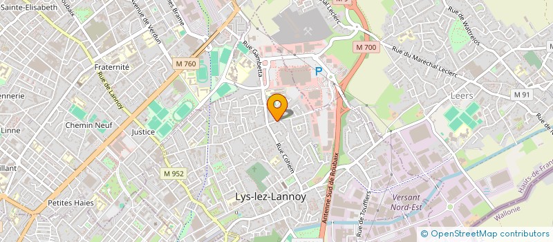 localisation de l'entreprise MADAME VALERIE MILLON  LYS-LEZ-LANNOY