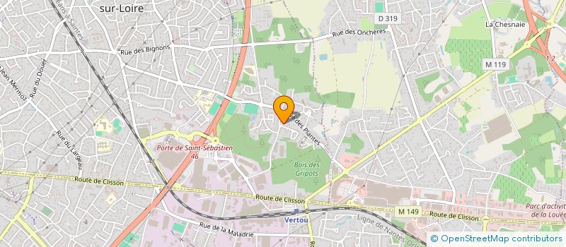localisation de l'entreprise MADAME VALERIE MINIER à SAINT-SEBASTIEN-SUR-LOIRE
