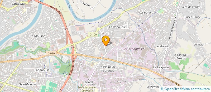 localisation de l'entreprise MADAME VALERIE MONESTIE à ALBI