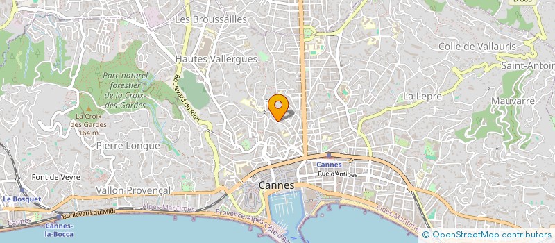 localisation de l'entreprise MADAME VALERIE MOREAU à CANNES