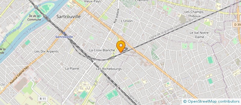 localisation de l'entreprise MADAME VALERIE MORIN  SARTROUVILLE