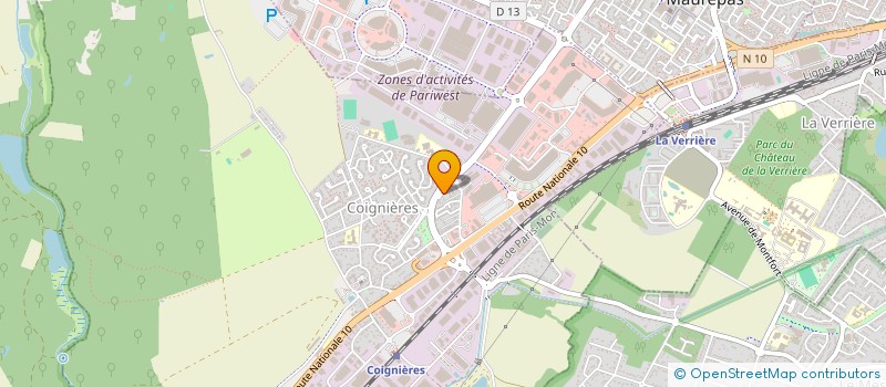 localisation de l'entreprise MADAME VALERIE MORONVALLE  COIGNIERES