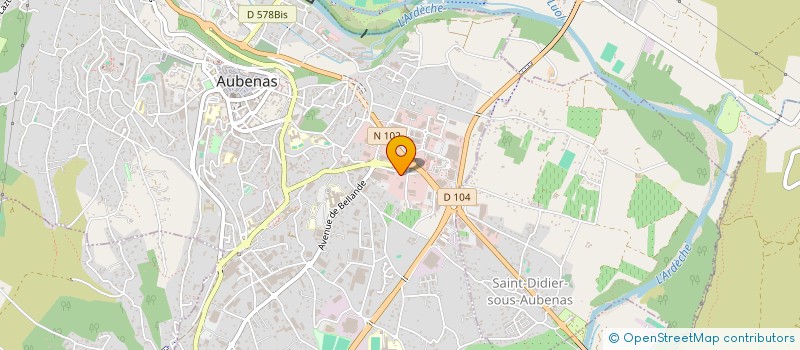 localisation de l'entreprise MADAME VALERIE MOUGEL-FLANDIN à AUBENAS