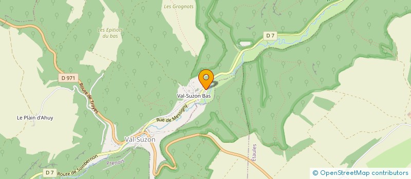 localisation de l'entreprise MADAME VALERIE-MURIEL CORNU  VAL-SUZON