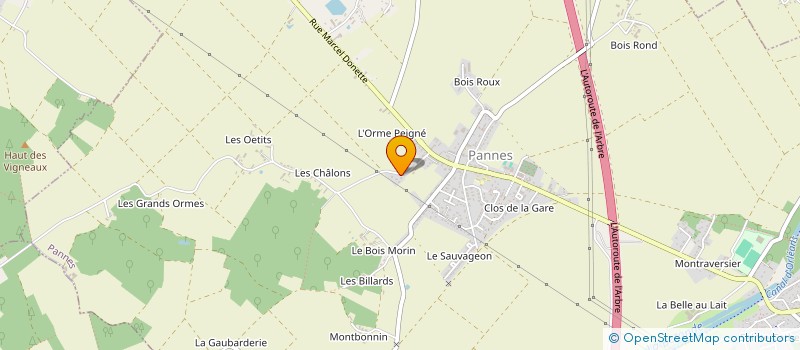 localisation de l'entreprise MADAME VALERIE NATHALIE COLAS à PANNES