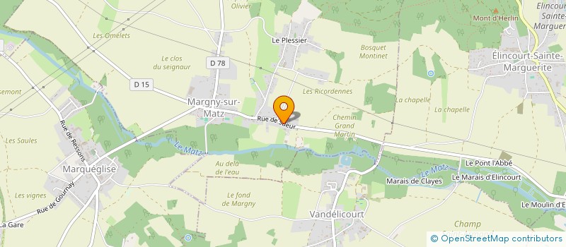 localisation de l'entreprise MADAME VALERIE OBLET  MARGNY-SUR-MATZ