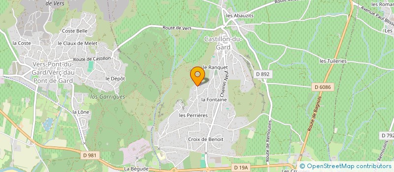 localisation de l'entreprise MADAME VALERIE OGER  CASTILLON-DU-GARD