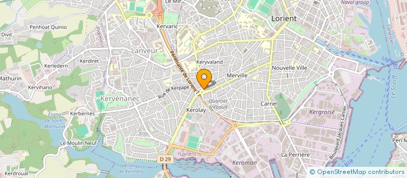 localisation de l'entreprise MADAME VALERIE OVRE  LORIENT