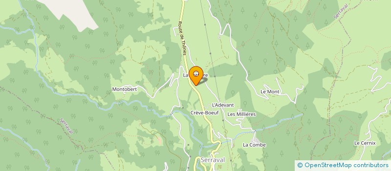 localisation de l'entreprise MADAME VALERIE PACCARD  SERRAVAL