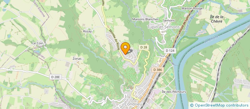 localisation de l'entreprise MADAME VALERIE PACOURET  CONDRIEU