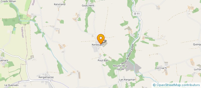 localisation de l'entreprise MADAME VALERIE PARIZEL  MAEL-CARHAIX