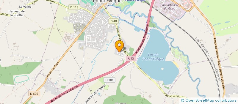 localisation de l'entreprise MADAME VALERIE PERAIN  PONT L'EVEQUE